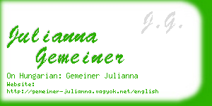 julianna gemeiner business card